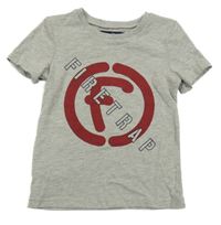 Šedé melírované tričko s logem Firetrap