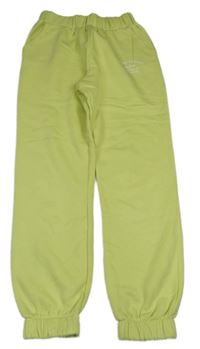 Limetkové tepláky s nápisem Matalan