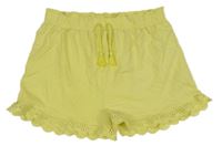 Žluté kraťasy s madeirou Primark