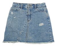 Modrá melírovaná riflová sukně Denim Co.