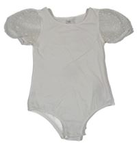 Bílé body s tylovými rukávky Pep&Co
