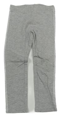Šedé melírované legíny s pruhem H&M