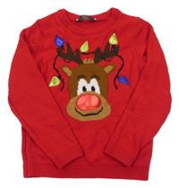 Červený svetr se sobem PRIMARK