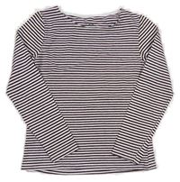Bílo-hnědo-stříbrné pruhované triko H&M