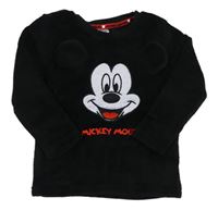 Černá plyšová mikina s Mickeym Disney