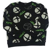 Černá vzorovaná mikina - XBOX