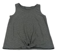 Tmavošedý crop top Nutmeg