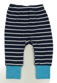 Tmavomodro-bílé pruhované tepláky Dopodopo