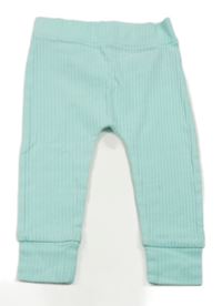 Tyrkysové žebrované tepláky George