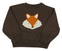 Hnědá mikina s liškou Matalan