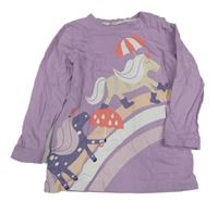 Lila triko s jednorožci Topomini