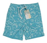 Nové - Světlemodré plátěné kraťasy s diny Primark