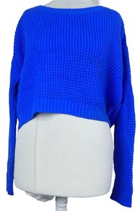 Dámský safírový crop svetr Topshop 