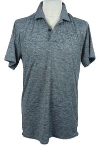 Pánské šedé melírované polo sportovní tričko Abercrombie&Fitch