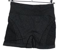 Dámské černo-šedné melírované sportovní elastické kraťasy 