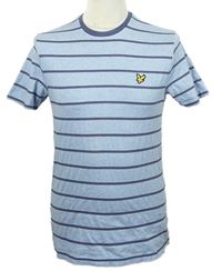 Pánské světlemodré pruhované tričko Lyle&Scott 
