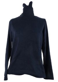 Dámské tmavomodré fleecové triko s rolákem Tchibo