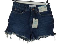 Nové - Dámské tmavomodré riflové roztřepené kraťasy Primark 