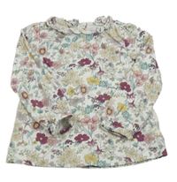 Bílé květinové triko Tu