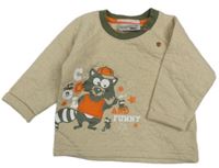 Béžová mikina s hvězdičkami a mývalem Ergee