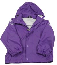 Fialová nepromokavá bunda s kapucí 