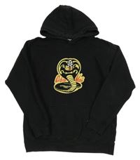 Černá mikina s hadem a kapucí AWDis