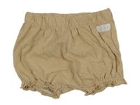 Světlebéžové bavlněné kraťasy s nášivkou Sinsay