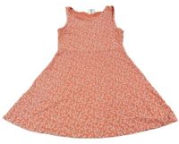 Růžové květinové bavlněné šaty Page one young