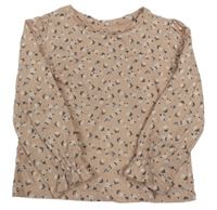 Růžovo-hnědé triko C&A