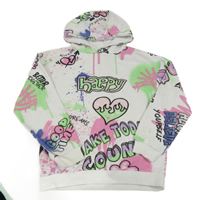 Bílá vzorovaná mikina s kapucí Primark