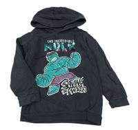 Tmavošedá mikina s Hulkem a kapucí George