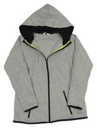 Šedá propínací mikina s kapucí Mango