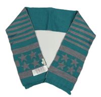 Šedo-zelená šála s pruhy Vertbaudet