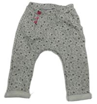 Šedé melírované tepláky s kočkami Ergee