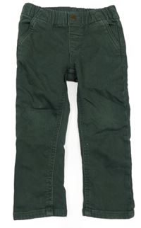 Tmavozelené teplákové rifle C&A