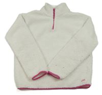 Bílá huňatá mikina George