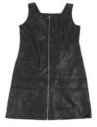 Černé koženkové šaty Primark