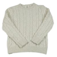 Světlebéžový copánkový svetr H&M