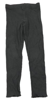 Tmavošedé žebrované legíny F&F