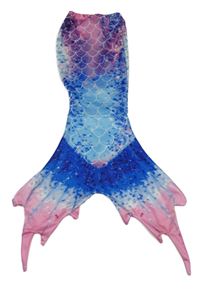 Růžovo-modrý vzorovaný ocas mořské panny 