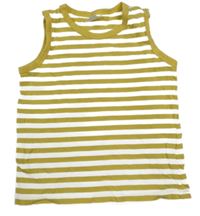 Žluto-bílé pruhované tílko H&M