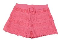 Neonově růžové kraťasy s krajkou Primark