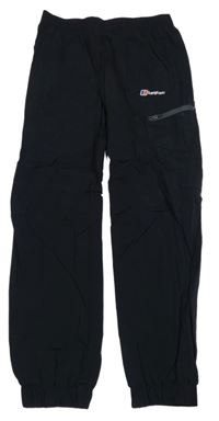 Černé šusťákové outdoorové kalhoty s kapsou Berghaus 