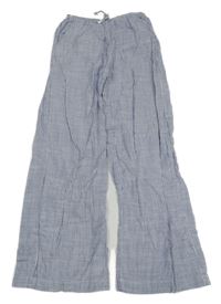 Modro-bílé pruhované kalhoty H&M