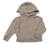 Hnědá melírovaná mikina s kapucí H&M