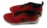 Červené koženkovo/textilní boty s logem Nike vel. 36