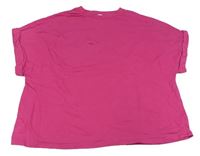 Růžové crop oversize tričko Next
