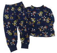 Tmavomodré plyšové pyžamo s Paw Patrol Primark