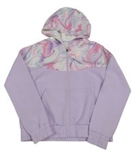 Lila-barevná propínací sportovní mikina s kapucí Dunnes