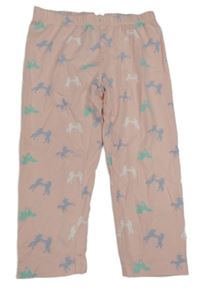 Světlerůžové capri legíny s jednorožci Y.F.K.